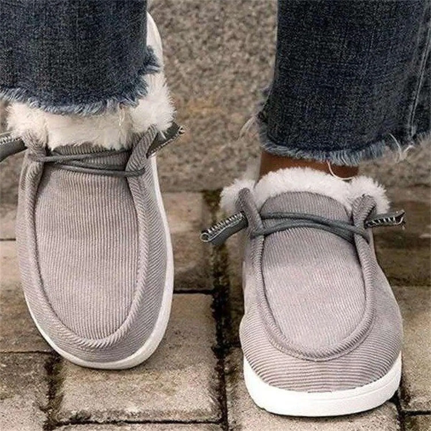 Ladmiple Winter Boots For Women Warm Snow Ankle Booties Comfortable Slip On Outdoor Fur Lined Thickening Walking Winter Shoes