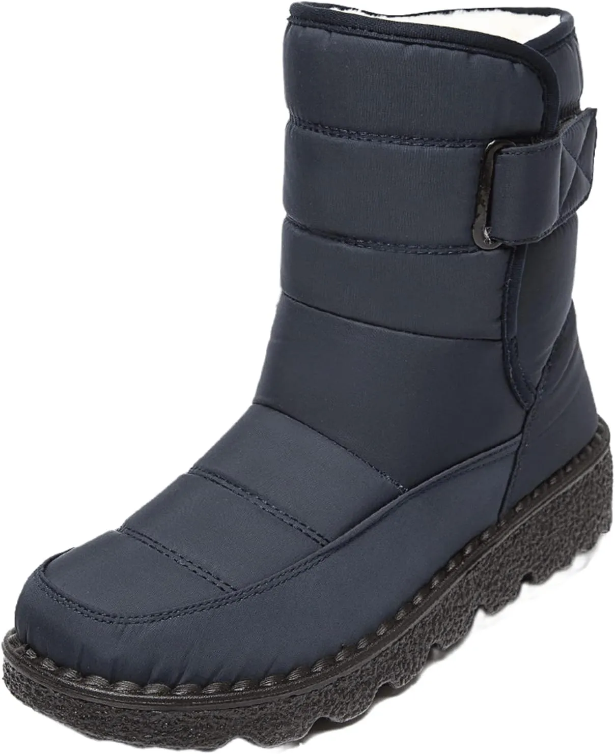 Ladmiple Winter Boots For Women Waterproof Snow Wide Width Warm Fur Lined Anti-Slip Ankle Booties Outdoor Walking Shoes