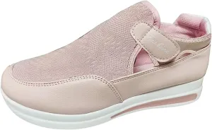 Ladmiple Womens Shoes Dressy Casual Loafers Fashion Sneaker Slip On Comfortable Non Slip Platform Walking Canvas Shoes