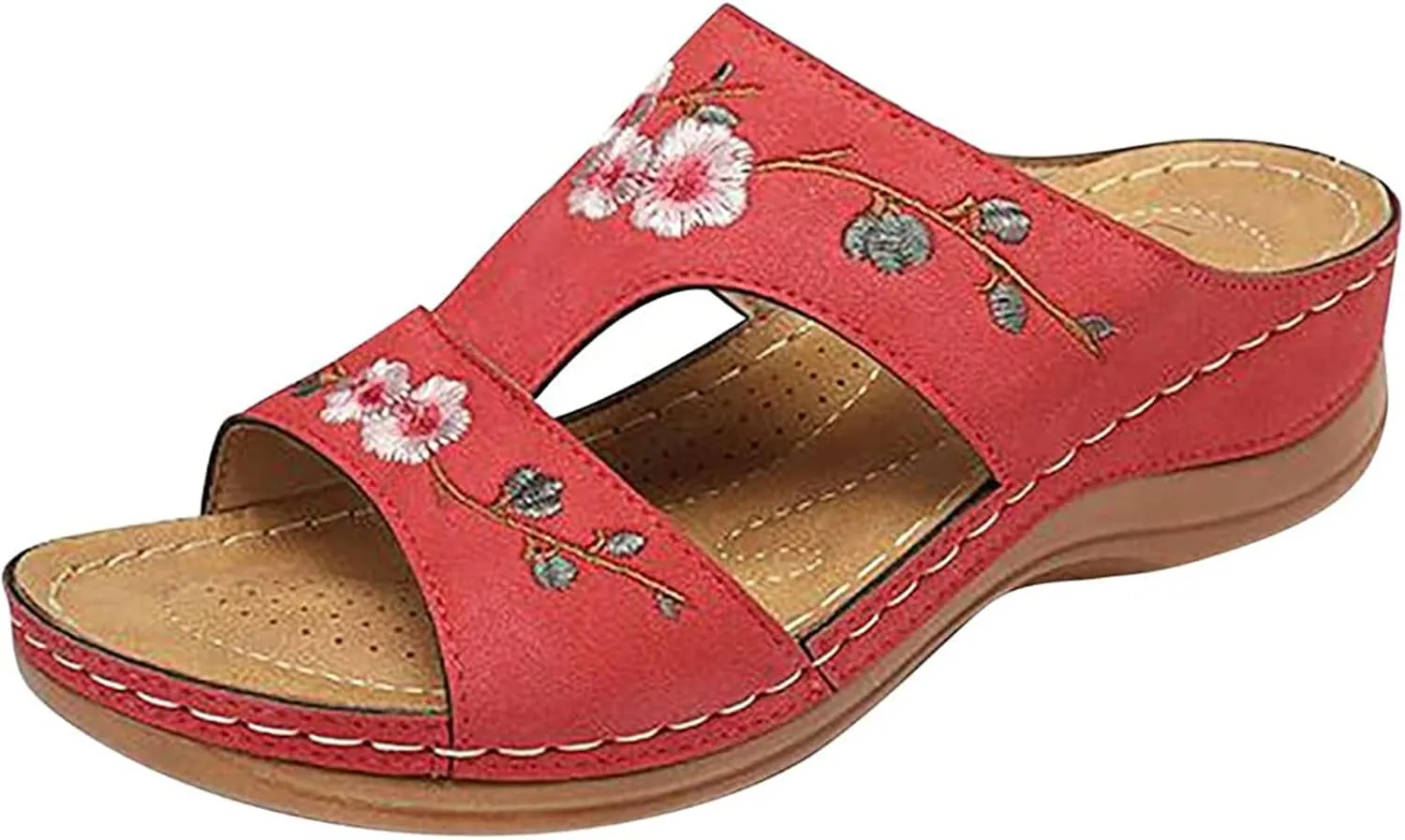 Lausiuoe Dress Sandals For Women Orthotic Dressy Summer Orthopedic Slides Comfy Casual Soft Walking Shoes With Arch Support