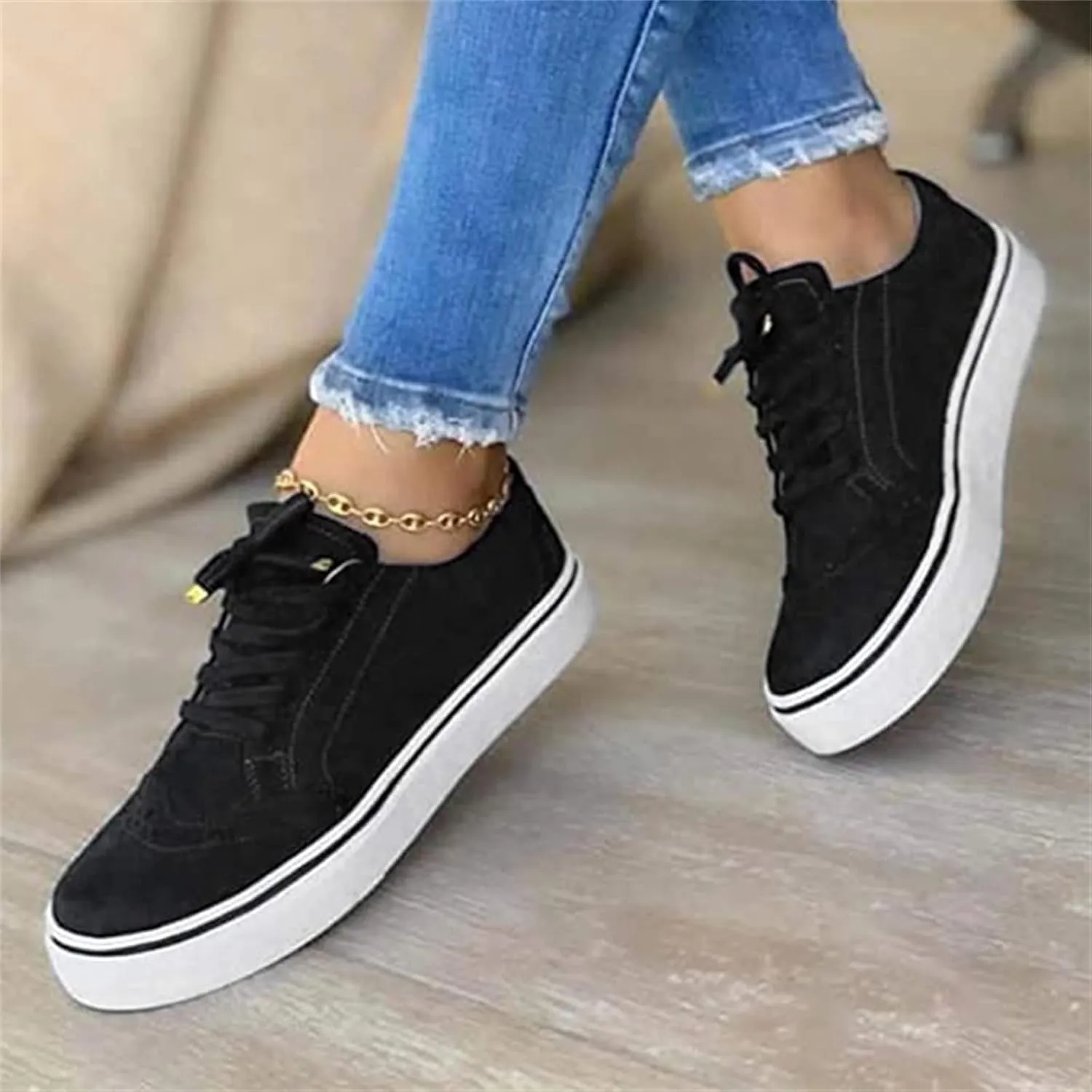 Lausiuoe Shoes For Women Dressy Comfortable Low Top Canvas Shoes Slip On Sneakers Casual Fashion Walking Flat Loafers