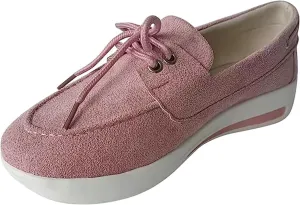 Lausiuoe Sneakers For Women Platform Slip On Comfortable Casual Fashion Walking Shoes Classic Lightweight Canvas Flat Loafers