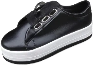 Lausiuoe Sneakers For Women Wide Width Slip On Fashion Canvas Loafers Casual Lightweight Comfort Flat Walking Shoes