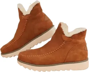 Lausiuoe Snow Boots For Women Cute Fur Lined Warm Winter Ankle Booties Comfortable Casual Fashion Trendy Fuzzy Outdoor Shoes
