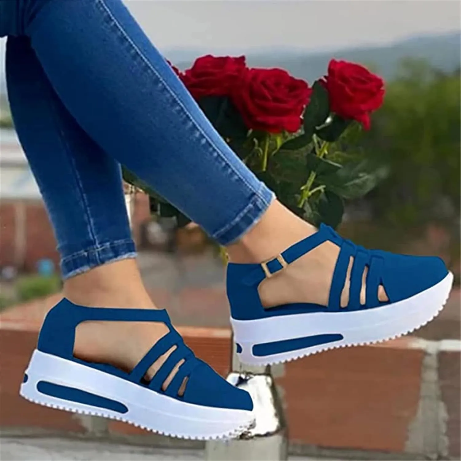 Lausiuoe Womens Shoes Casual Dressy Fashion Canvas Shoes Round Toe Non-Slip Comfortable Walking Slip On Sneakers Flat Loafers