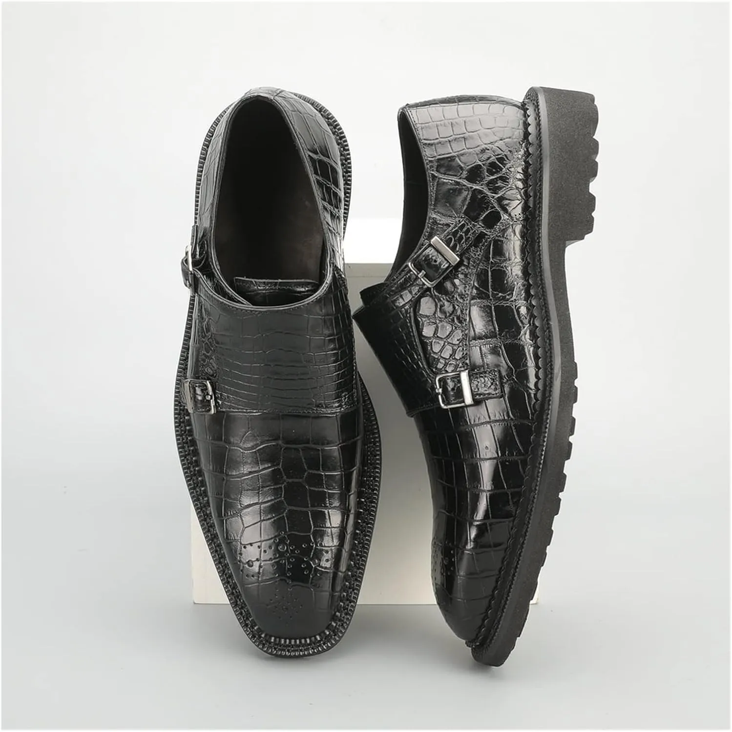 LAZIRO Leather Shoes Men's Genuine Leather Business Dress Leather Shoes Breathable British Style