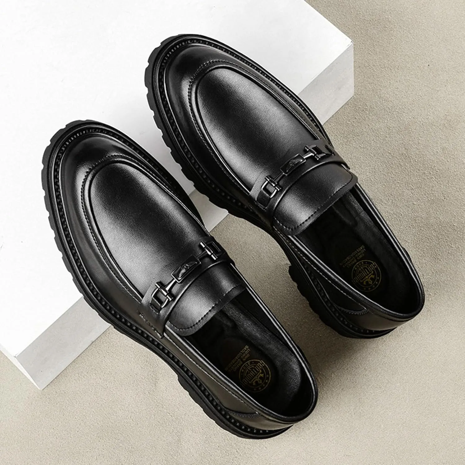 Leather Oxfords Lace Up Business Formal Dress Shoes Casual Tuxedo Leather Shoes Leather Large Size Low Top Pointed Toe Breathable Comfortable Casual Shoes