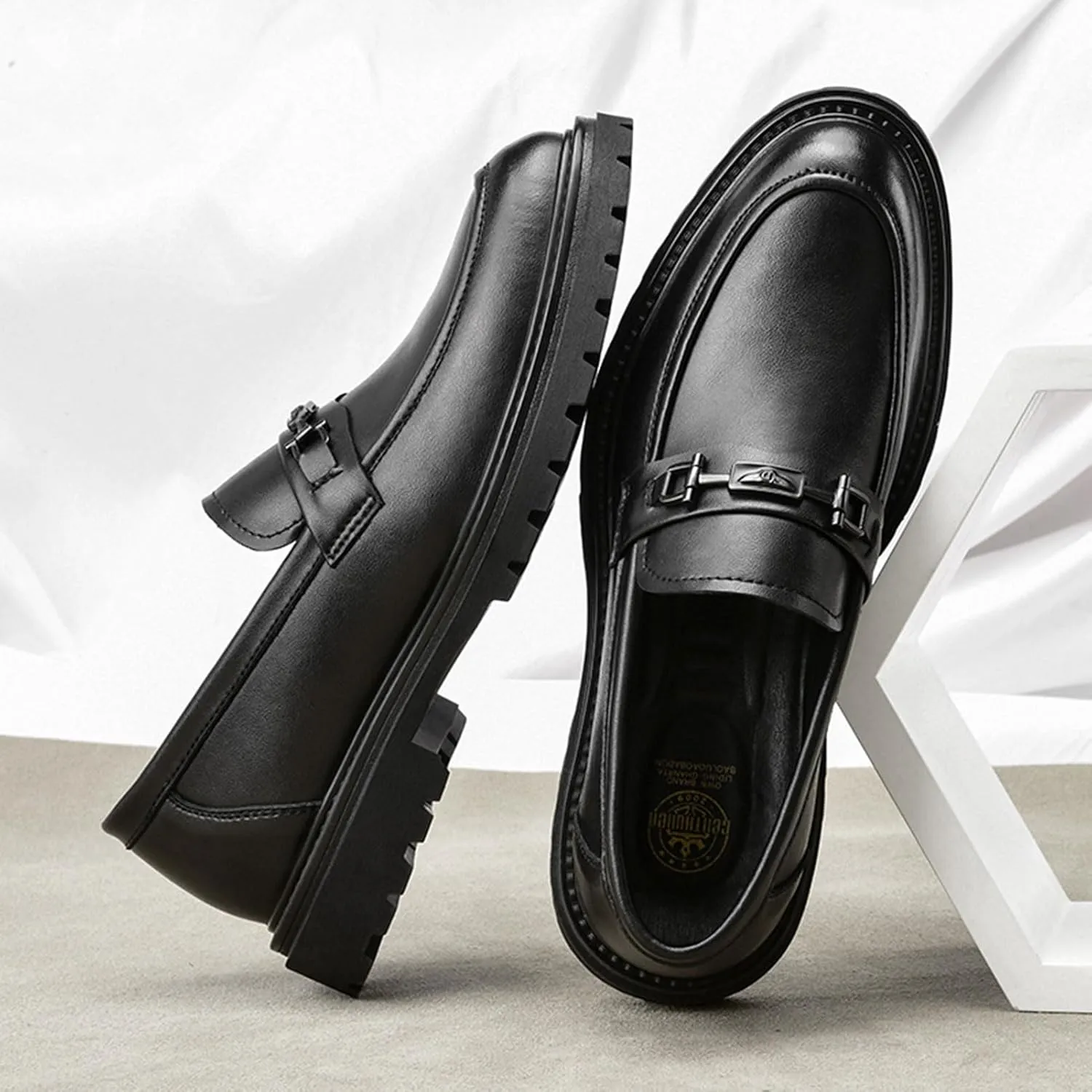 Leather Oxfords Lace Up Business Formal Dress Shoes Casual Tuxedo Leather Shoes Leather Large Size Low Top Pointed Toe Breathable Comfortable Casual Shoes