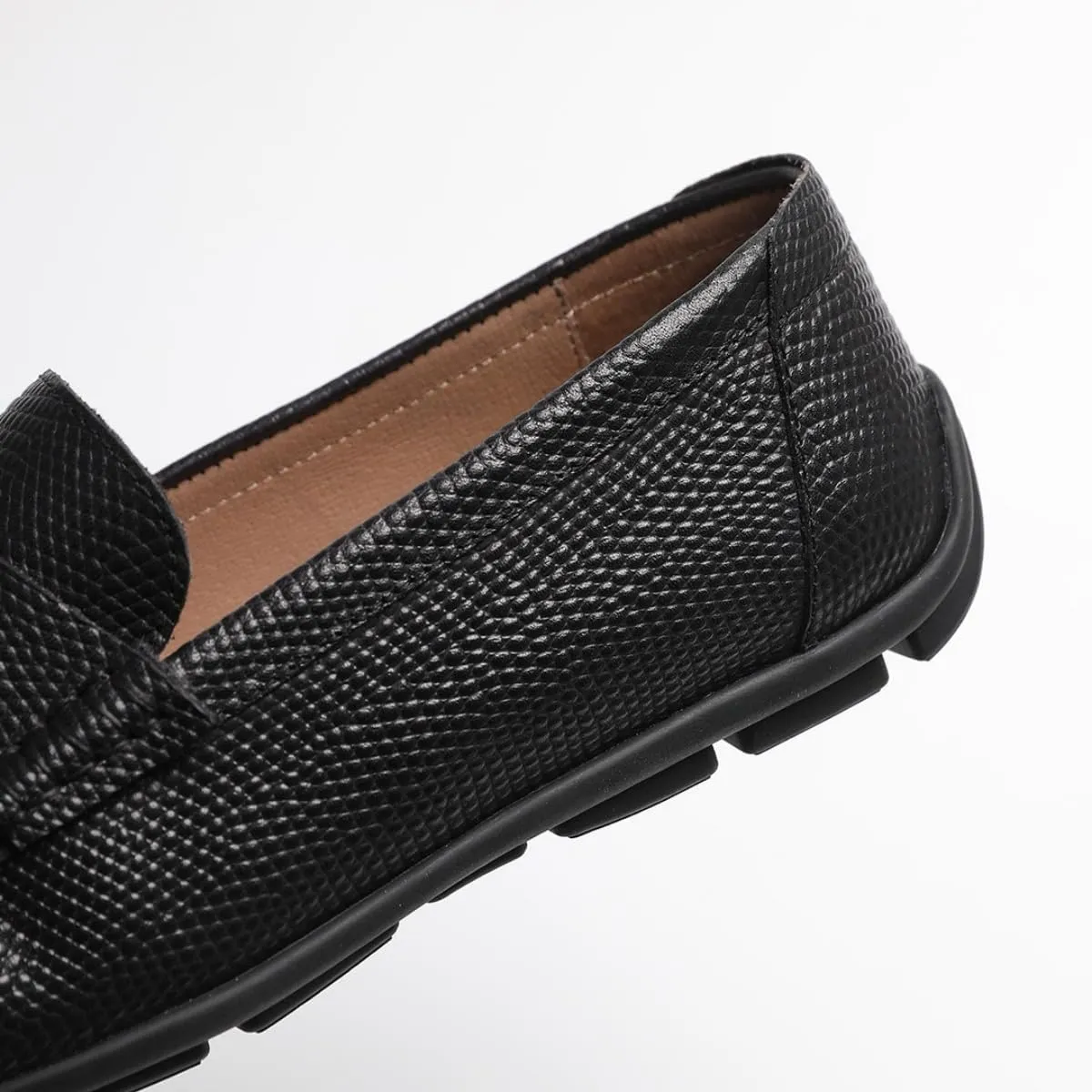 Loafers for Men - Genuine Leather Tassel Moccasins | Driving Shoes with Rubber Nubs & Hand-Tied Fringes