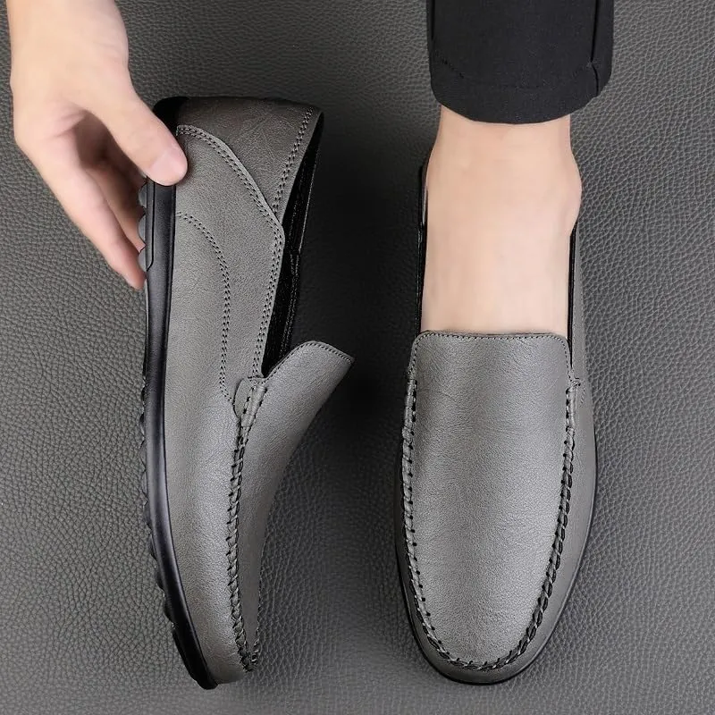 Luxury Loafers Men Casual Shoes Slip on Leather Dress Shoes Plus Size Loafer Soft Driving Shoes