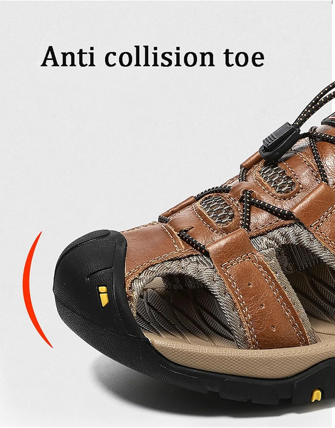 Men Closed Toe Hiking Sandals Walking Water Wading Shoes Comfort Non-slip Sport Outdoor Sandals