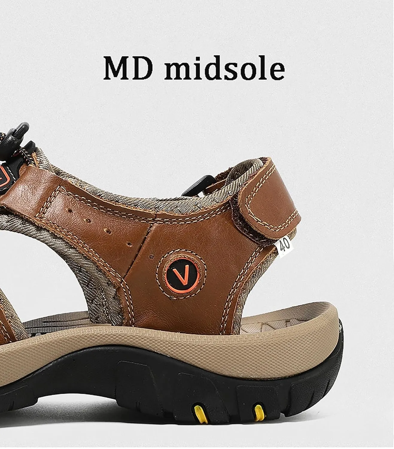 Men Closed Toe Hiking Sandals Walking Water Wading Shoes Comfort Non-slip Sport Outdoor Sandals