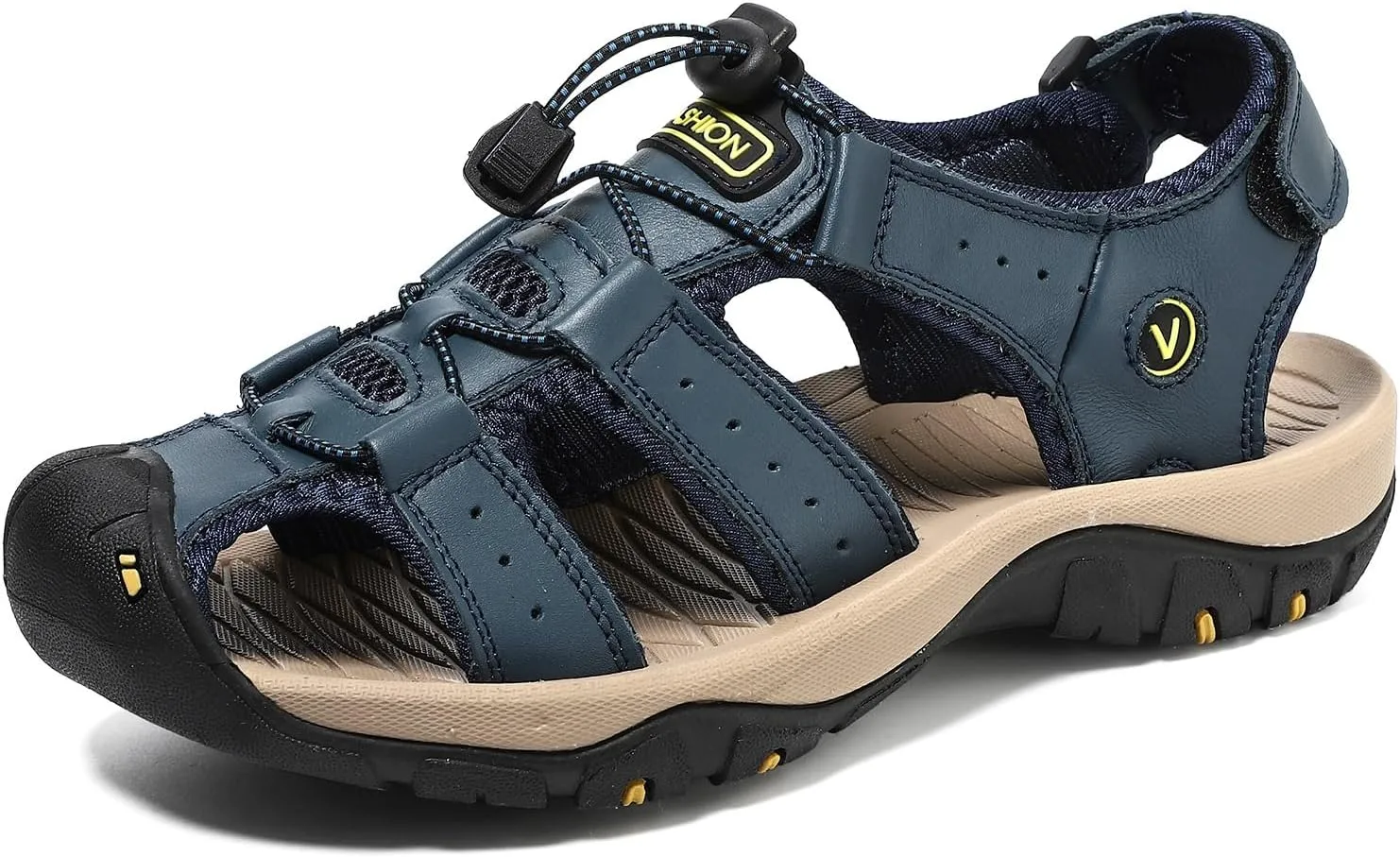 Men Closed Toe Hiking Sandals Walking Water Wading Shoes Comfort Non-slip Sport Outdoor Sandals