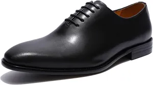 Men Oxfords Formal Dress Shoes for Men Genunie Leather Plain Toe Derby Prom Wedding Business Causal Suit Shoes Comfortable Fashion Tuxedo Lace Up Shoes for Men