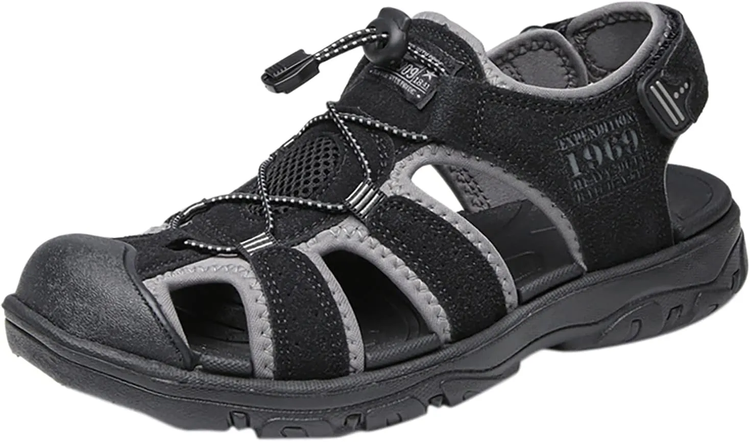 Mens Athletic Sandals Beach Sandals Sports Sandles with Adjustable Strap Sandals for Men Men Leather Sandals