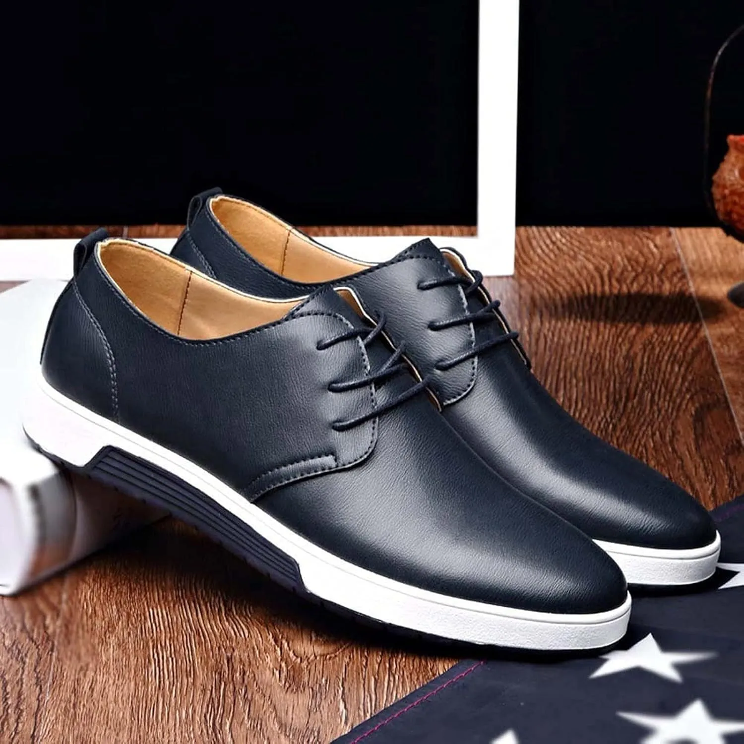 Men's Casual Dress Shoes Wide Width Shoes Wear Solid Color Leather Business Style Leisure Formal Men's Breathable Men's Leather Shoes Men's Business Shoes