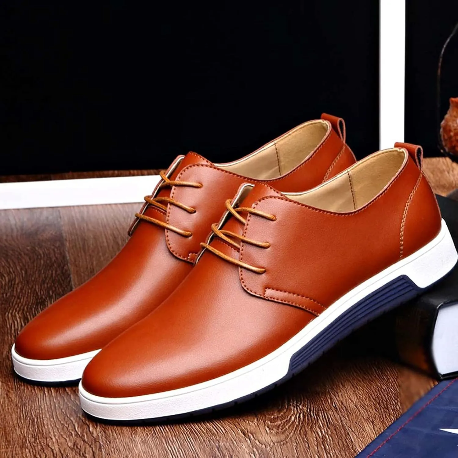 Men's Casual Dress Shoes Wide Width Shoes Wear Solid Color Leather Business Style Leisure Formal Men's Breathable Men's Leather Shoes Men's Business Shoes