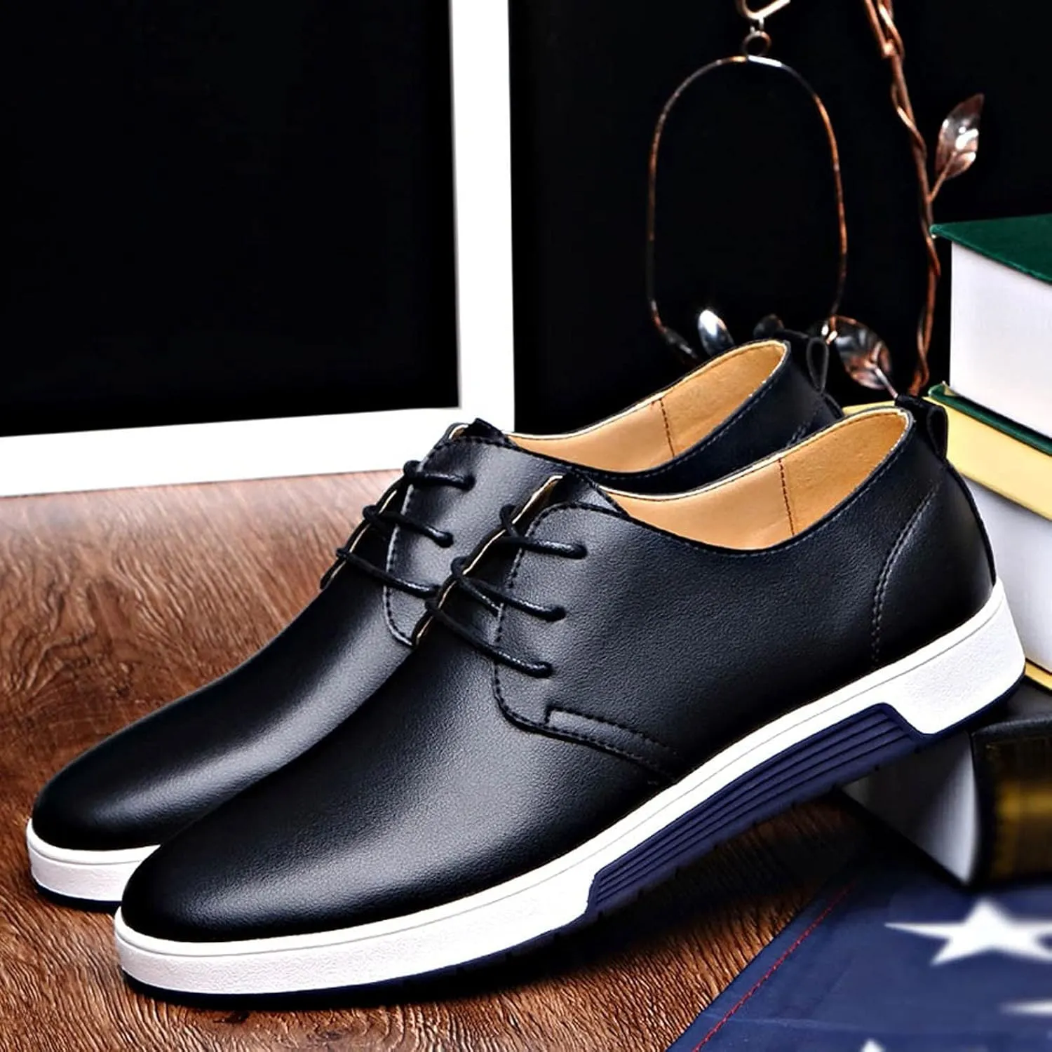 Men's Casual Dress Shoes Wide Width Shoes Wear Solid Color Leather Business Style Leisure Formal Men's Breathable Men's Leather Shoes Men's Business Shoes