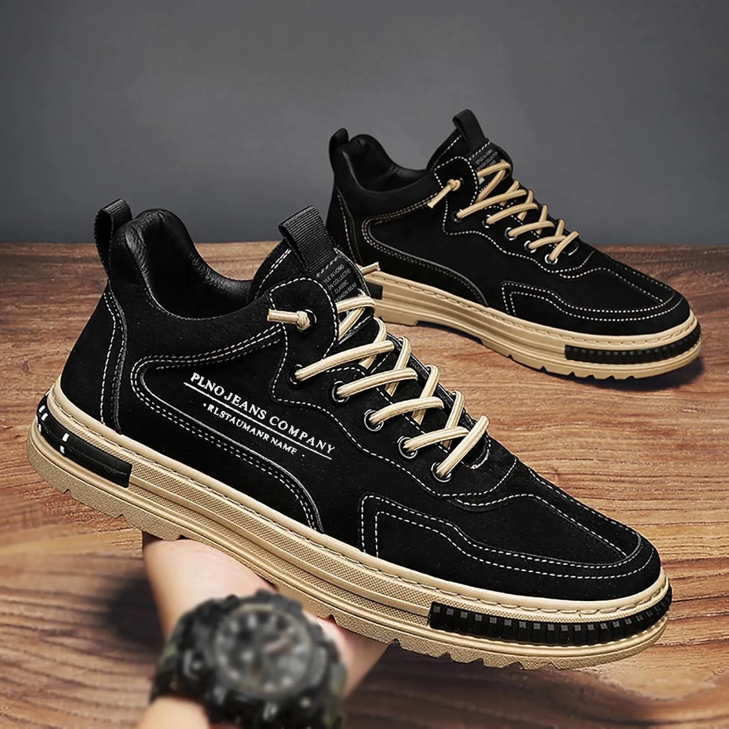 Men's Casual Dress Sneakers Black Sneakers for Men Mens Brown Dress Shoes Loafers for Women Casual Loafers for Women Dressy Womens Sneakers Wide Width