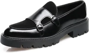 Mens Casual Shoes Slip On Loafers Dress Shoes for Men Fashion Prom Wedding Suede Monk Strap Loafers Comfortable Business Tuxedo Moccasins