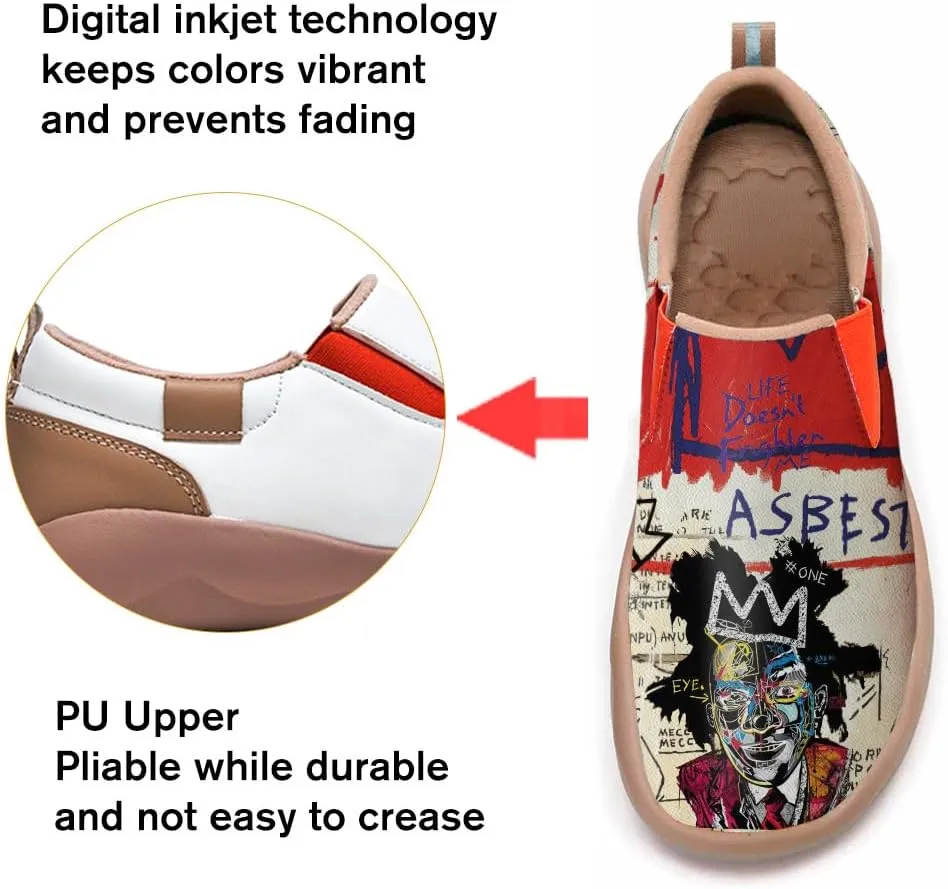 Men's Casual Shoes Slip Ons Walking Loafers Lightweight Comfortable Art Painted Travel Sneaker Macaron Style