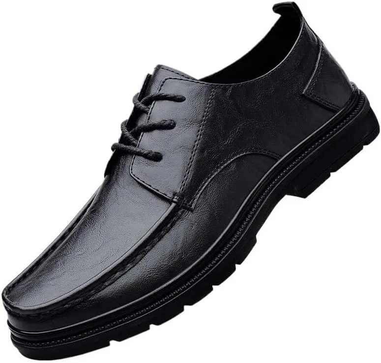 Mens Comfort Driving Flats Fashionable Lightweight Lace-up Tuxedo Dress Shoes Classic Orthopedic Leather Shoes