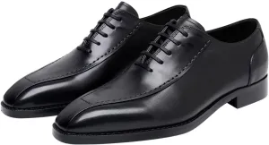 Mens Dress Shoes Formal Oxfords Genunie Leather Modern Plain Toe Oxford Fashion Prom Wedding Derby Business Casual Suit Shoes Tuxedo Shoes for Men