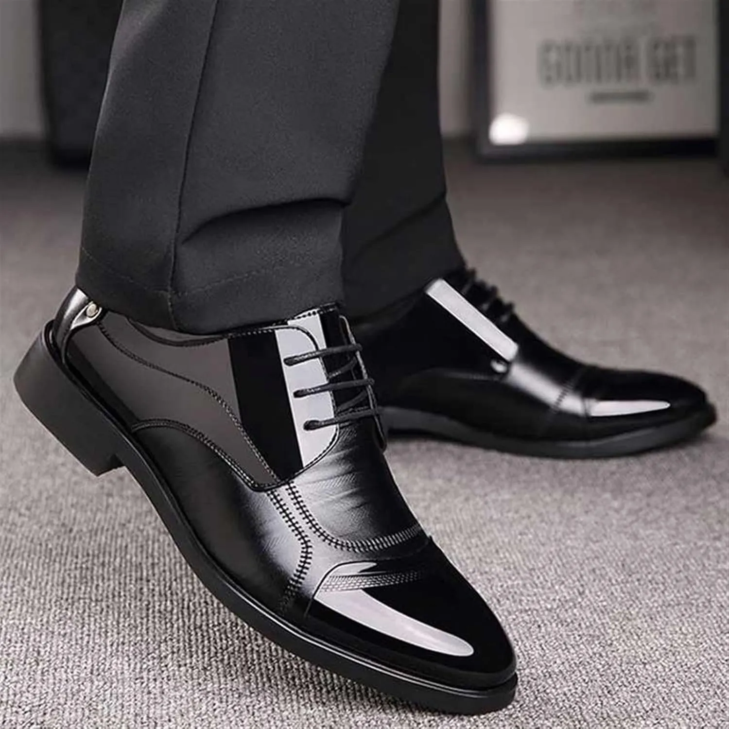 Mens Dress Shoes Men's Breathable Leather Shoes Men's Casual Leather Shoes(12)