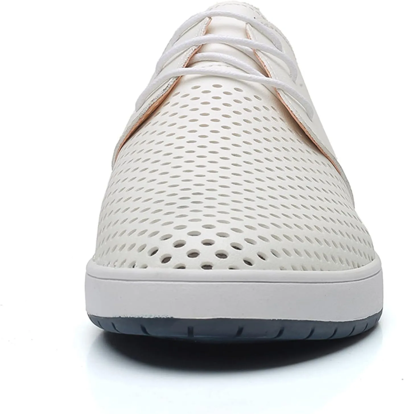 Men's Dress Shoes Wide Width Slip On Summer Style Men's Breathable Comfortable Business Lace Up Leisure Hollow Solid Leather Shoes Men's Comfortable Business Casual Shoes