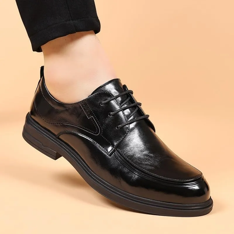 Men's Dress Slip-on Classic Loafers Formal Shoes Men's Classic Lace Up Low Top Leather Dress Shoes