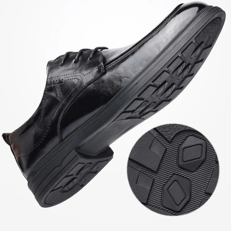 Men's Dress Slip-on Classic Loafers Formal Shoes Men's Classic Lace Up Low Top Leather Dress Shoes