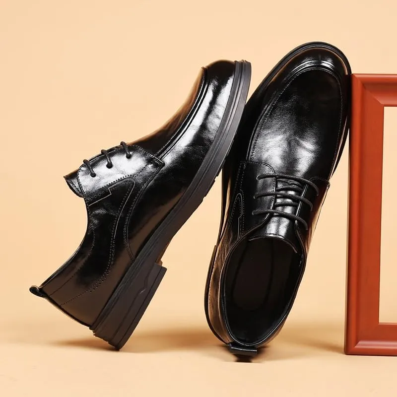 Men's Dress Slip-on Classic Loafers Formal Shoes Men's Classic Lace Up Low Top Leather Dress Shoes