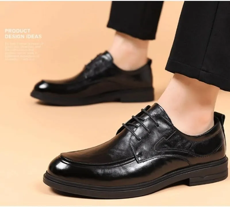 Men's Dress Slip-on Classic Loafers Formal Shoes Men's Classic Lace Up Low Top Leather Dress Shoes