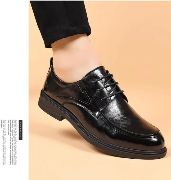 Men's Dress Slip-on Classic Loafers Formal Shoes Men's Classic Lace Up Low Top Leather Dress Shoes