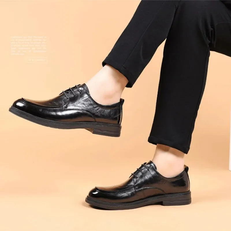 Men's Dress Slip-on Classic Loafers Formal Shoes Men's Classic Lace Up Low Top Leather Dress Shoes