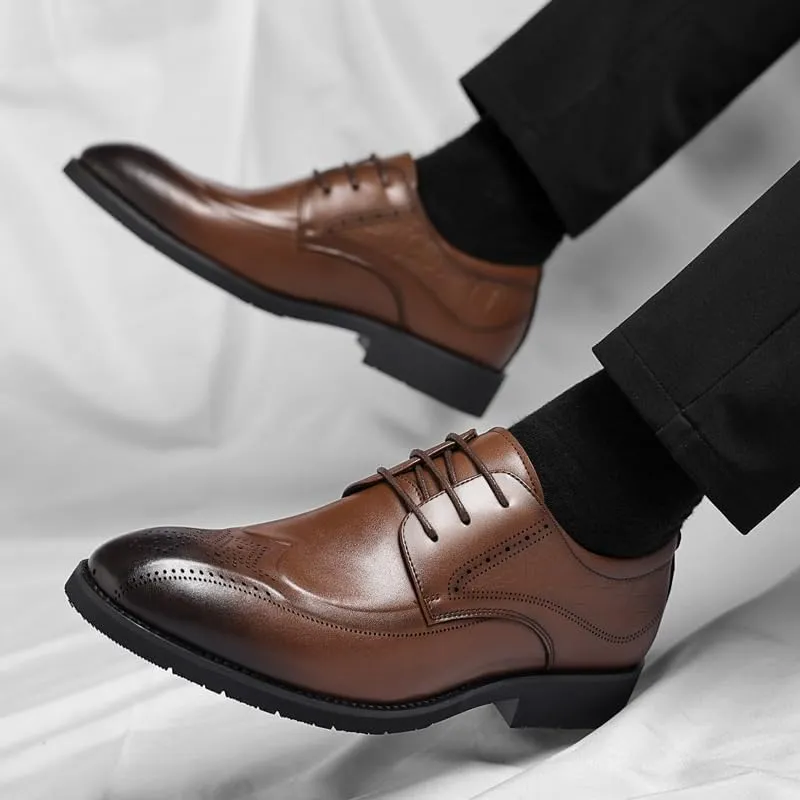 Men's Formal Classic Business Oxford Shoes Mens Lace-Up Lightweight Casual Walking Dress Shoes