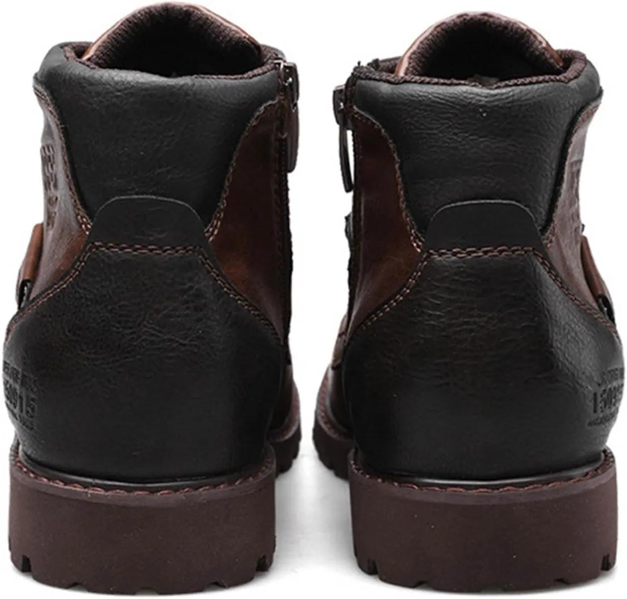 Mens High Top Leather Shoes Non Slip Waterproof Dress Boots Supple Business Formal Boots Lace Up Leather Sneakers Durable Casual Boot for Men with Non Slip Comfort Sole