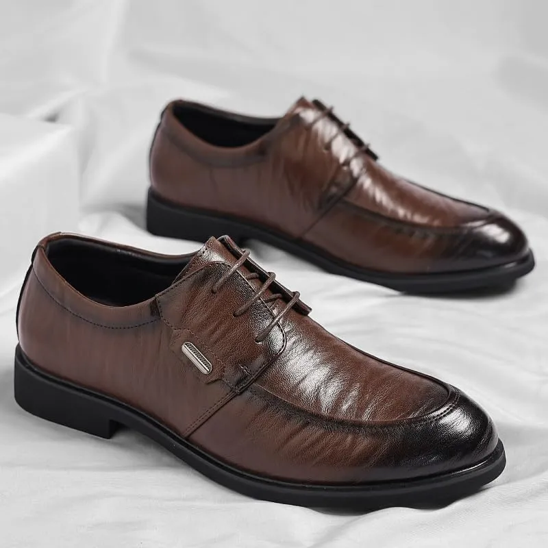 Mens Leather Shoes Office Leather Dress All-Day Comfort Classic Formal Oxford Shoes