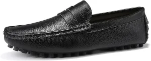 Mens Loafers Casual Silp On Leather Penny Loafers Fashion Lightweight Driving Boat Shoes for Mens