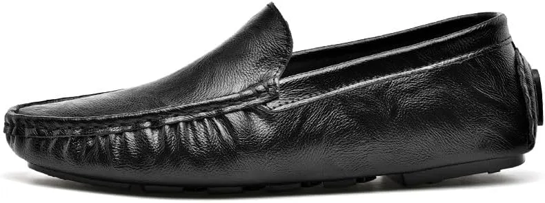 Men's Loafers Shoes Moe Toe PU Leather Driving Moccasins Loafers Flat Heel Lightweight Resistant Casual Outdoor Slip On