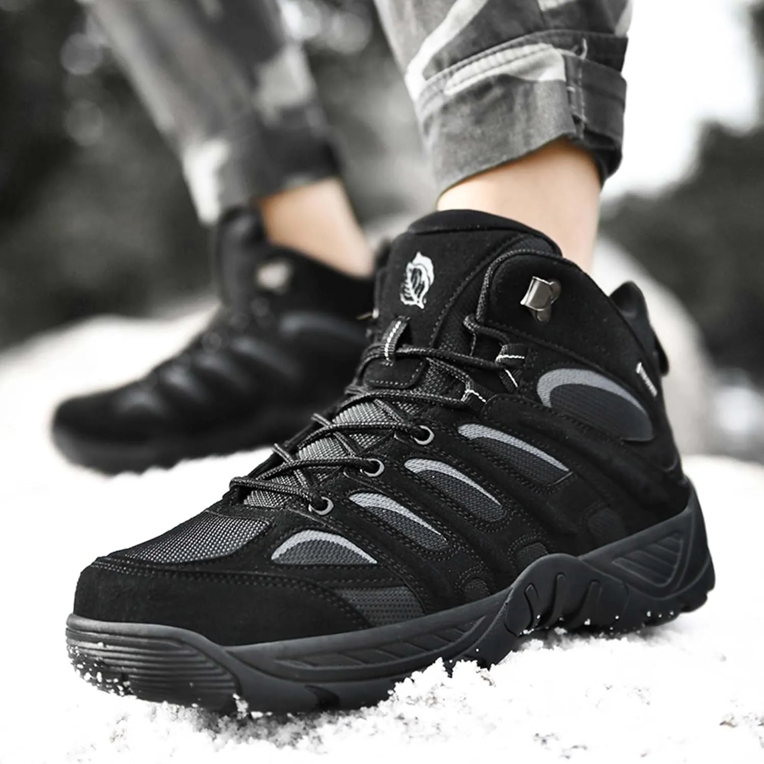 Mens Military Tactical Boots Waterproof Hiking Boots Casual Work Boots Outdoor Hiking Motorcycle Combat Boots Military Desert Boots Lightweight Comfortable All Day Work Boots