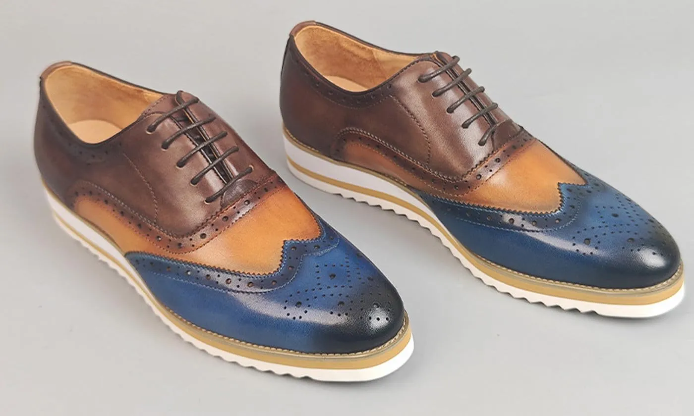 Mens Oxfords Casual Dress Shoes Genunie Leather Modern Suit Shoes Fashion Business Derby Wedding Tuxedo Shoes for Men