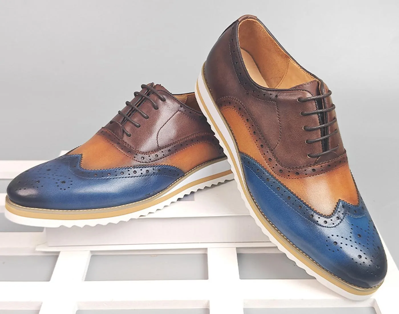 Mens Oxfords Casual Dress Shoes Genunie Leather Modern Suit Shoes Fashion Business Derby Wedding Tuxedo Shoes for Men