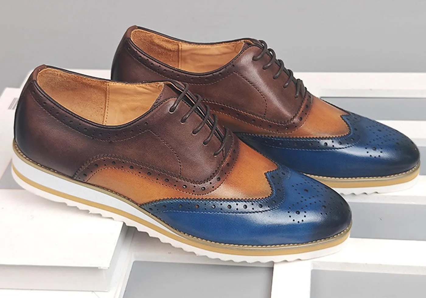 Mens Oxfords Casual Dress Shoes Genunie Leather Modern Suit Shoes Fashion Business Derby Wedding Tuxedo Shoes for Men