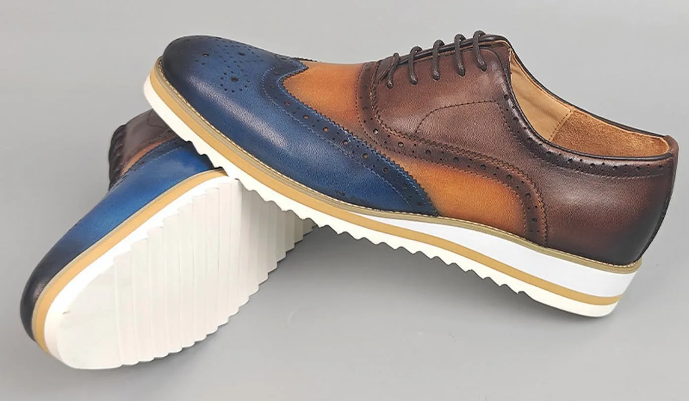 Mens Oxfords Casual Dress Shoes Genunie Leather Modern Suit Shoes Fashion Business Derby Wedding Tuxedo Shoes for Men