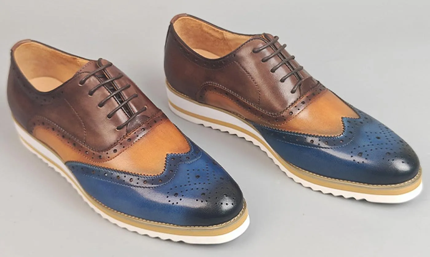 Mens Oxfords Casual Dress Shoes Genunie Leather Modern Suit Shoes Fashion Business Derby Wedding Tuxedo Shoes for Men
