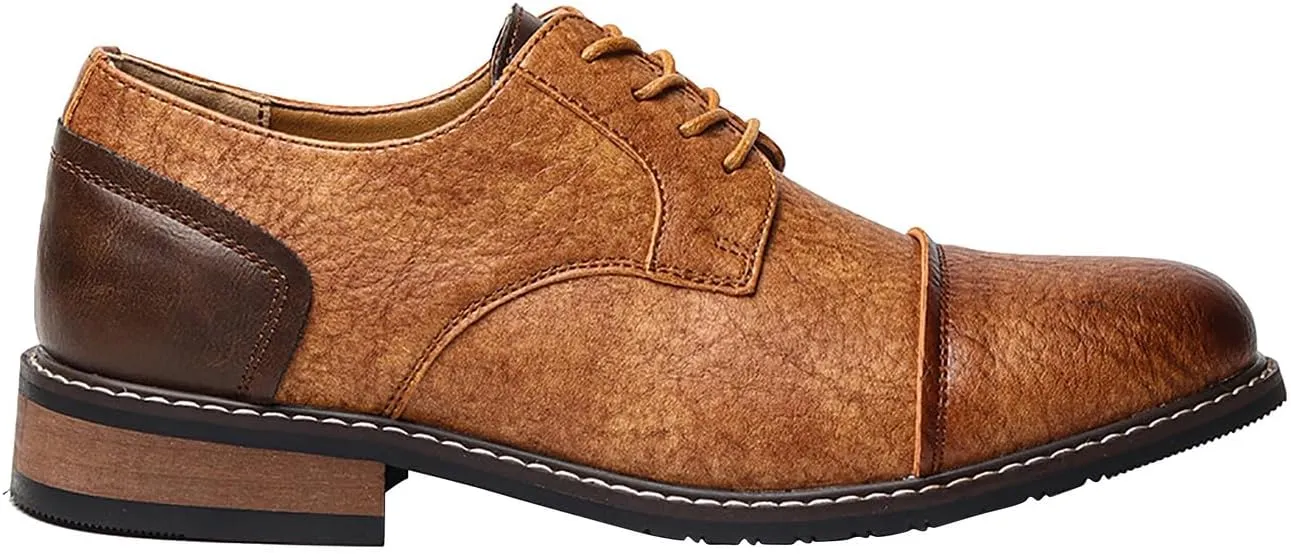 Men's Oxfords Leather Formal Dress Wingtip Derby Business Fashion Casual Tuxedo Wedding Walking Shoes for Men