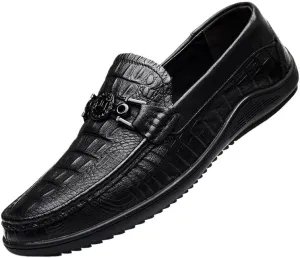 Mens Oxfords Shoes Classic Formal Business Tuxedo Shoes Men's Genuine Leather Platform Slip-On Dress Shoes