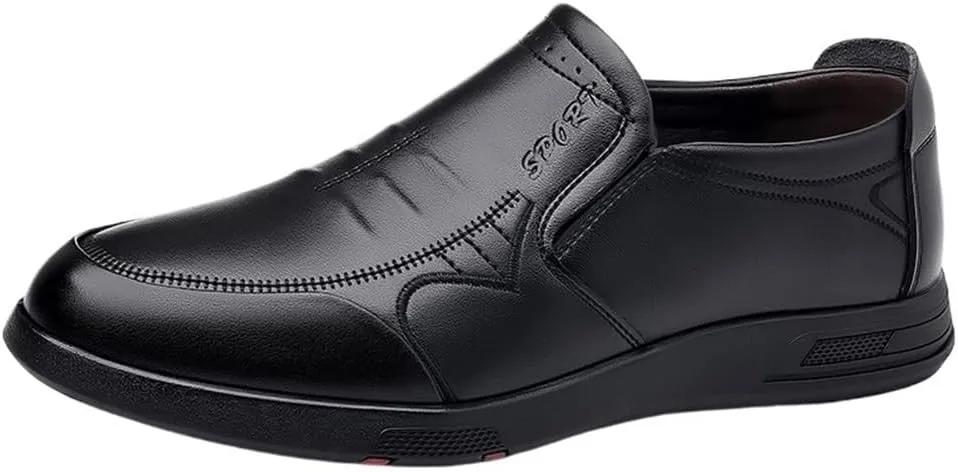 Men's Party Loafers Faux Leather Driving Loafers Casual Solid Color Round Toe Party Wedding Low Top Classic Slip On