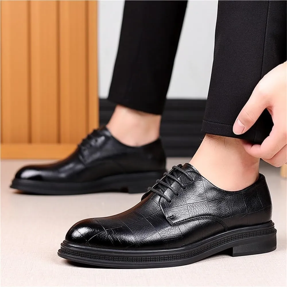 Men's Retro Formal Dress Shoes Leather Oxford Style with Soft Walking Sole